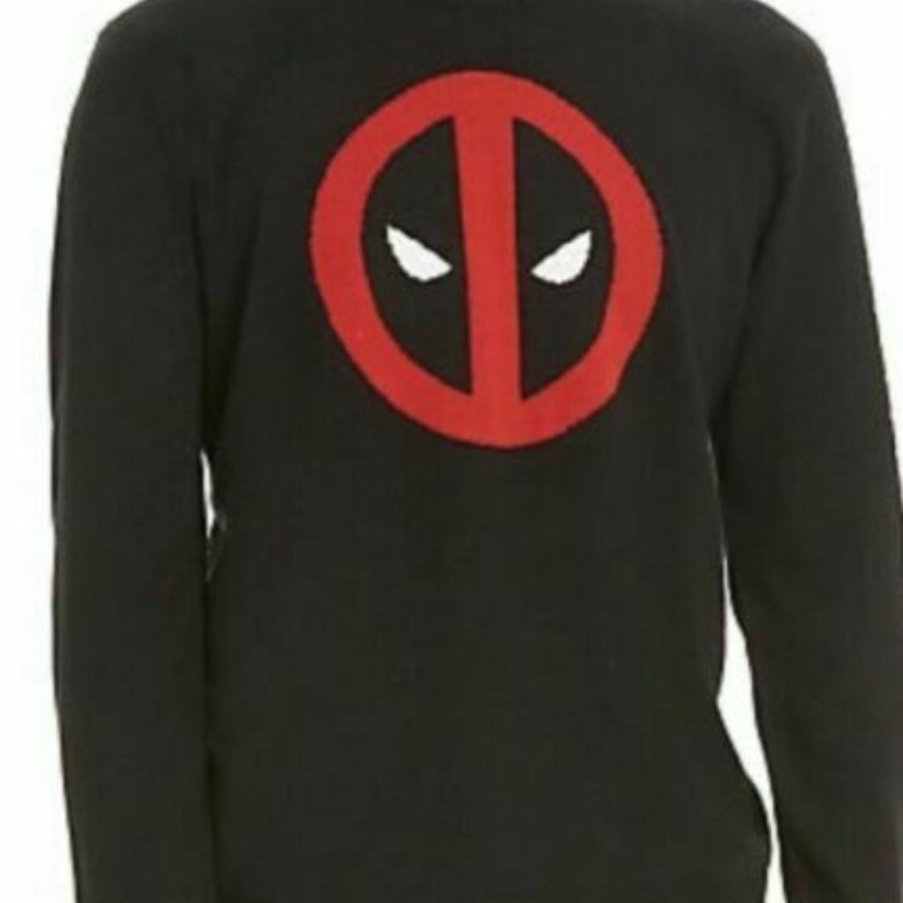 Marvel Comics Deadpool Logo Knit Pullover Sweater